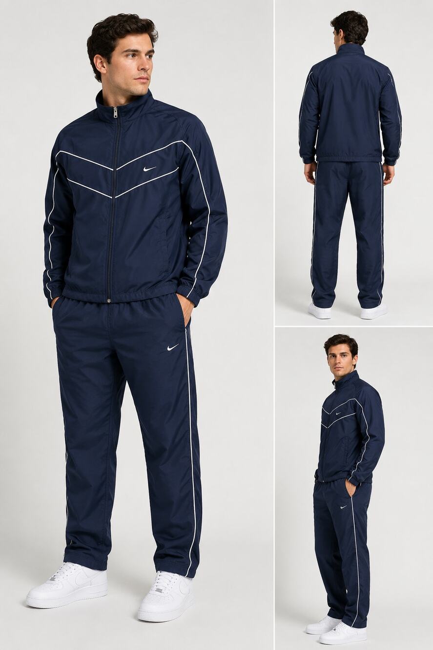 Nike The Athletic Department Men's Blue Track Suit Jacket Pants Set Size M